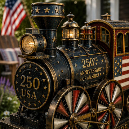 🔥 Selling Fast! 🇺🇸 250th Anniversary Liberty Express Train Wind Spinner – Free Shipping