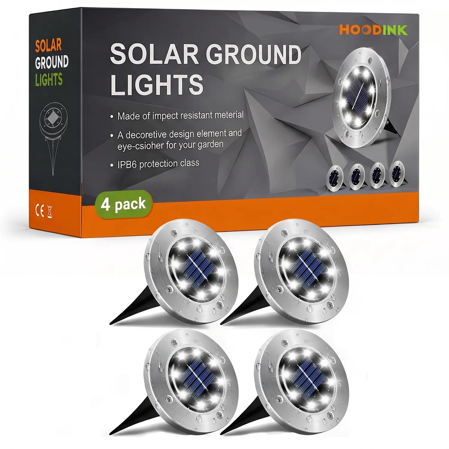 Hoodink Solar Lights for Outside,12 Pack Solar Lights Outdoor Waterproof