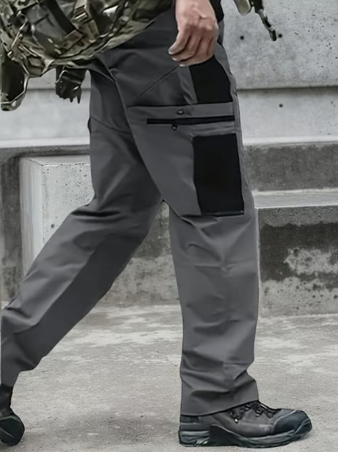 ⚡Hot Sales 49% OFF🔥Men's Solid Color Camouflage Printed Pocket Zipper Waterproof Tactical Work Pants