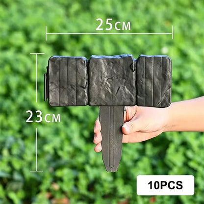 🪻Plastic Garden Retaining Fence – Flexible Stone-Look Lawn Edging🪻