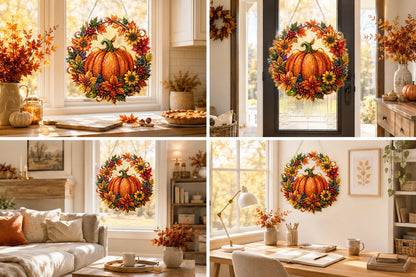 Autumn Harvest Pumpkin Diamond Art Hanging Ornament Kit.