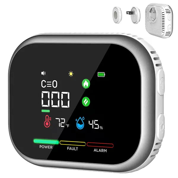 ⚡️2026 New Portable Environment Detector with HD Display Temperature Humidity, 5-in-1 Plug in Sensors, Built-in Battery for Home, RV, Hotel, Camping, Car, Travel 1PCS