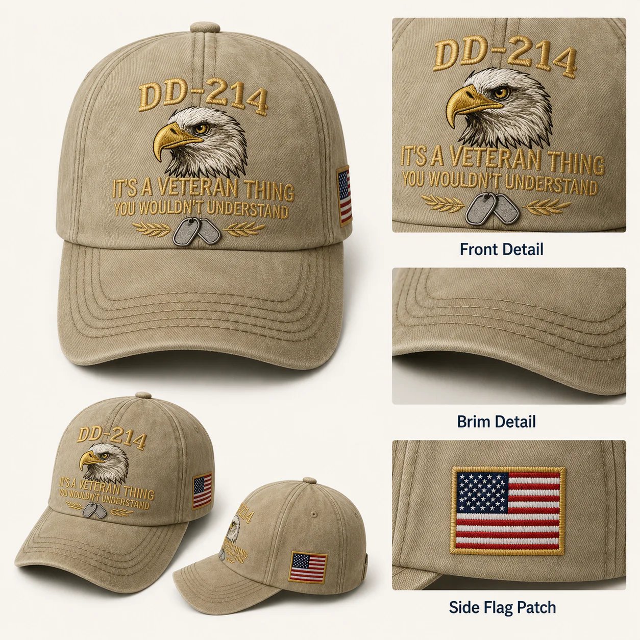 🔥Last Day 49% OFF🔥DD-214 Veteran 3D Embroidered Cap