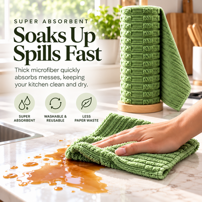 🧽✨ Reusable Kitchen Cleaning Towel Roll 💦 | Super Absorbent, Washable & Multi-Surface Cleaning Cloths 🏡💚