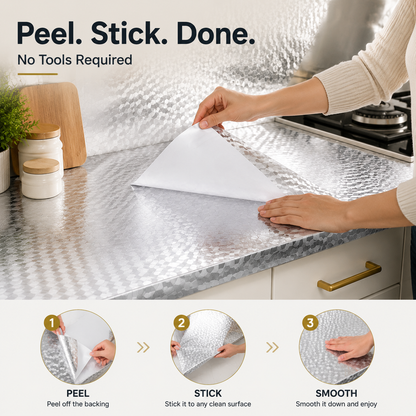 ✨ Peel & Stick Kitchen Makeover Film – Waterproof DIY Countertop & Cabinet Cover