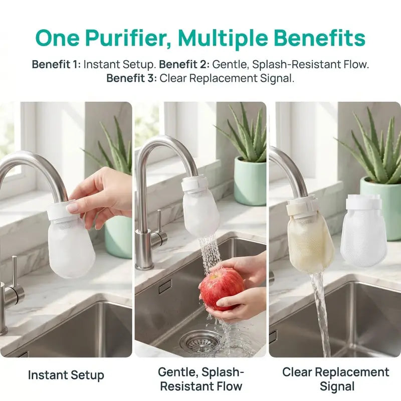 [Fits Faucets < 1"] 50 cotton filter bags disposable Cotton Faucet Filter Bags with 10 fastening straps 💧