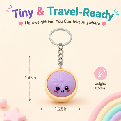 🎃 Press-to-Glow Halloween Dumpling Keychain – Cute Light-Up Fidget Toy