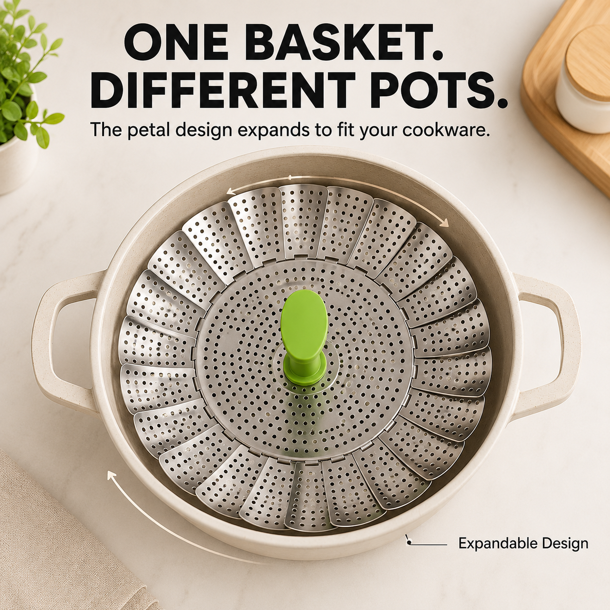 Expandable Steamer Basket – Turn Any Pot Into a Steamer