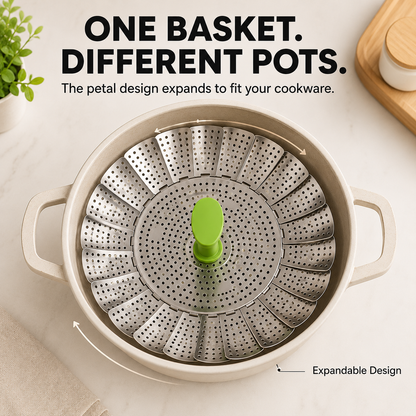 Expandable Steamer Basket – Turn Any Pot Into a Steamer