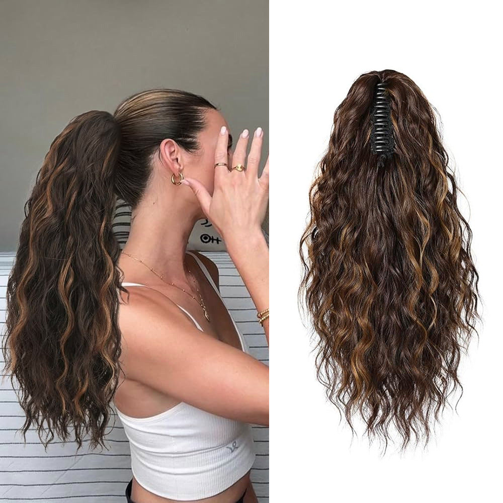 Instant Glam Curly Claw Clip Ponytail Extension|Add Gorgeous Volume & Length In Seconds