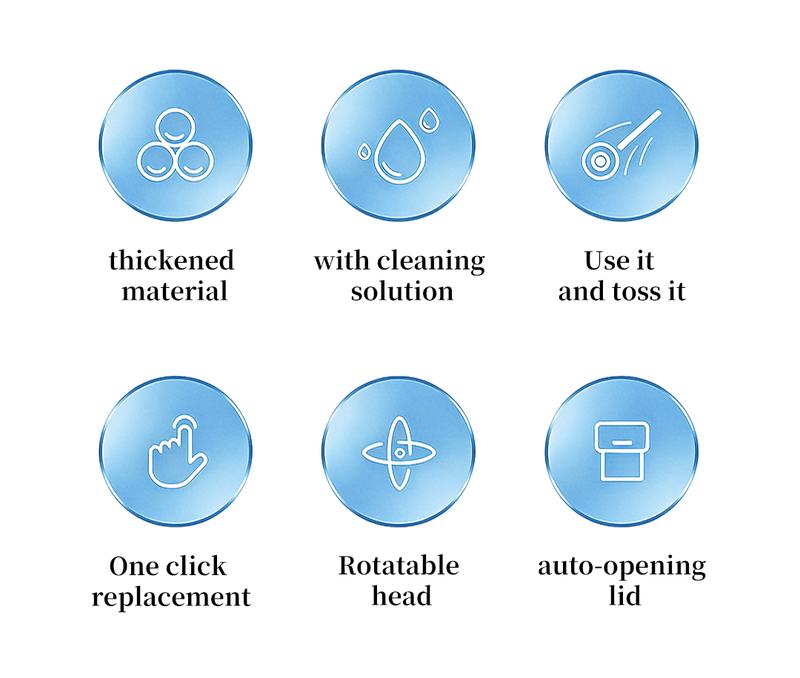 Toilet Scrubber Kit with Self-Cleaning Disposable Pads