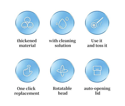 Toilet Scrubber Kit with Self-Cleaning Disposable Pads