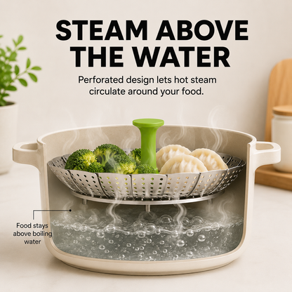 Expandable Steamer Basket – Turn Any Pot Into a Steamer