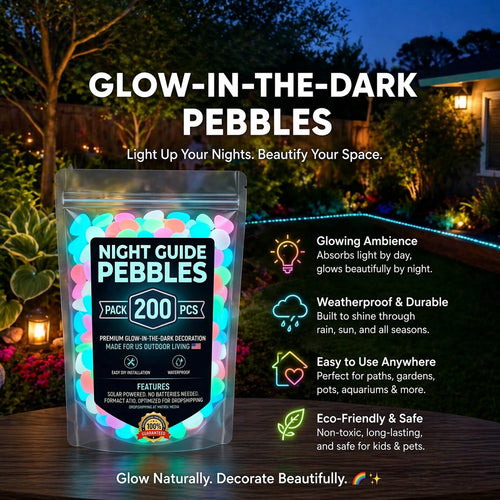 🔥LAST DAY SALE 49%OFF🔥🌈Colorful Glow-in-the-Dark Garden Stones