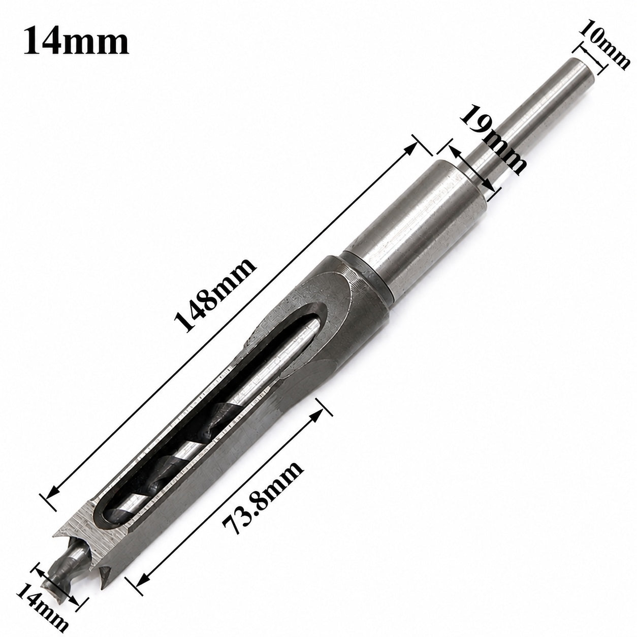 Square Hole Mortise Chisel Drill Bit for Woodworking