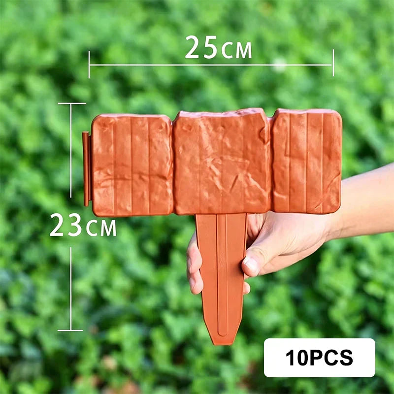 🪻Plastic Garden Retaining Fence – Flexible Stone-Look Lawn Edging🪻