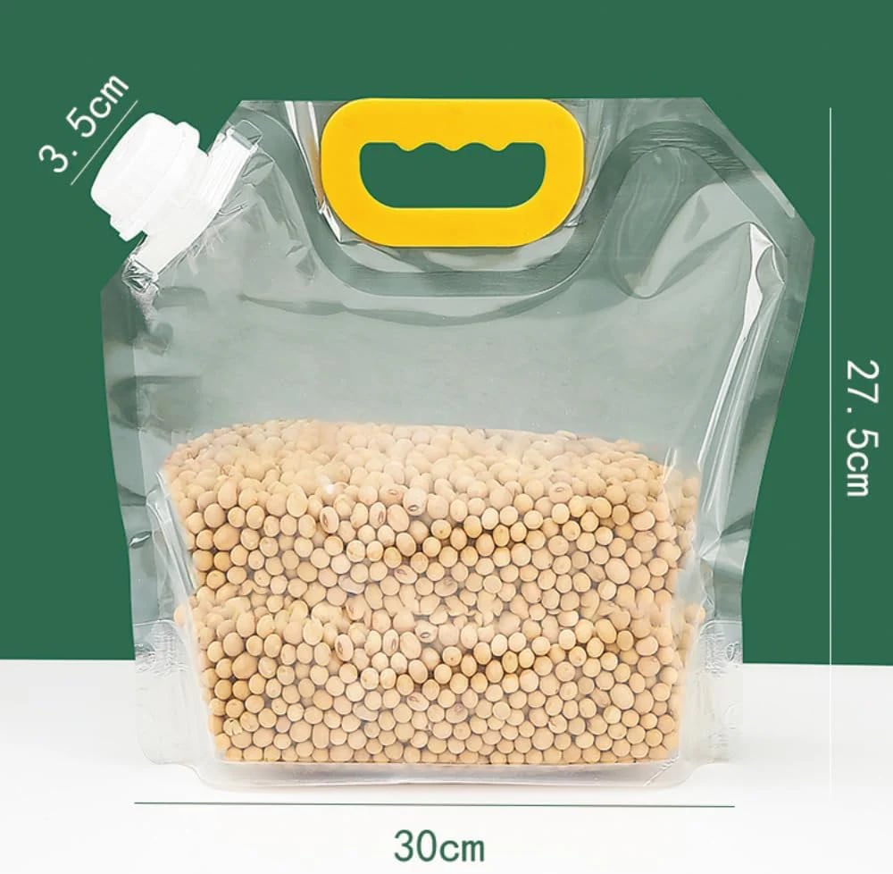 🌾Reusable Airtight Grain Storage Bags | Keep Your Food Fresh & Pantry Neat🔒