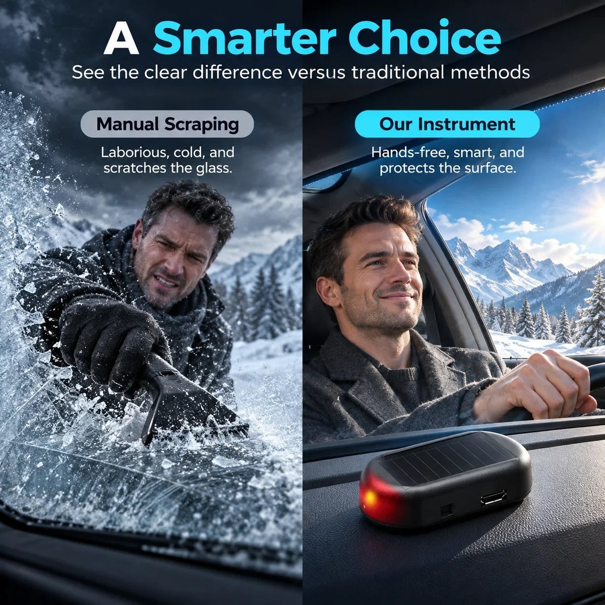 🚗Electromagnetic Snow Removal & Anti-Freeze Device for Vehicles — Molecular Interference Technology❄️