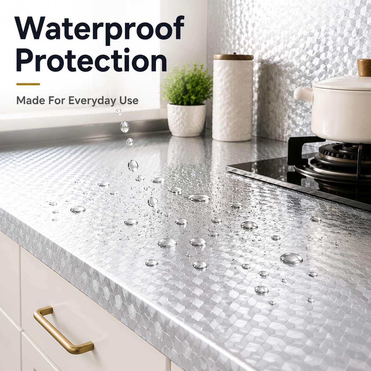 ✨ Peel & Stick Kitchen Makeover Film – Waterproof DIY Countertop & Cabinet Cover