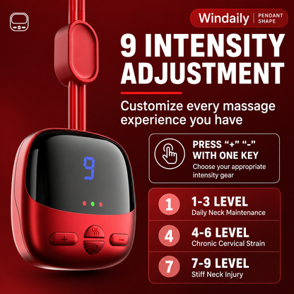 🔥 Relieve Neck Tension Anytime, Anywhere|Smart Heat Therapy & EMS Massage In One Lightweight Device