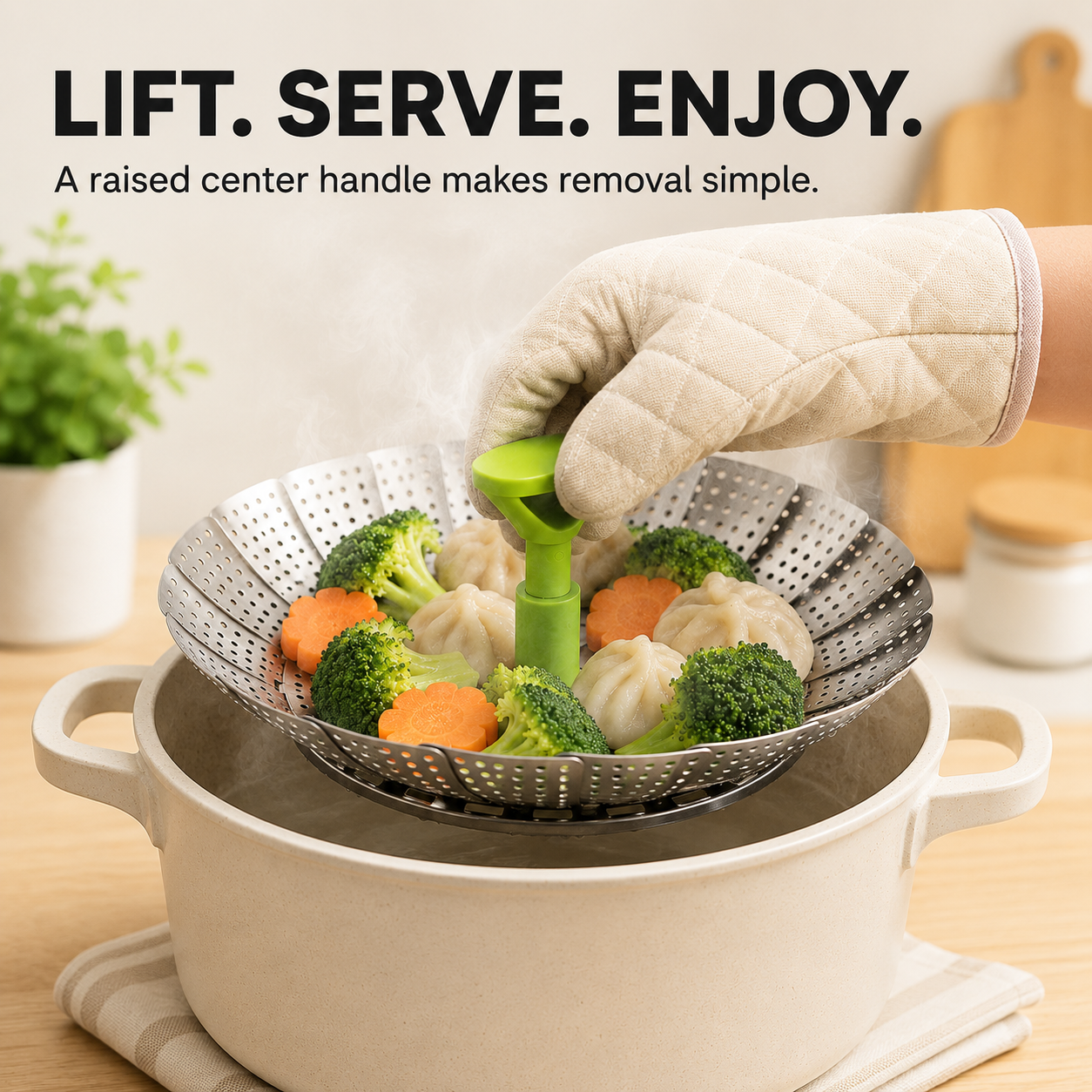 Expandable Steamer Basket – Turn Any Pot Into a Steamer