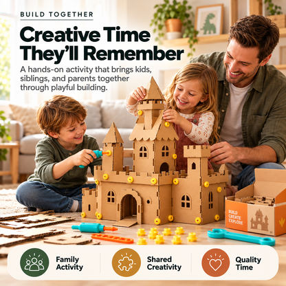 🛠️🌈 Kids Cardboard DIY Building Kit