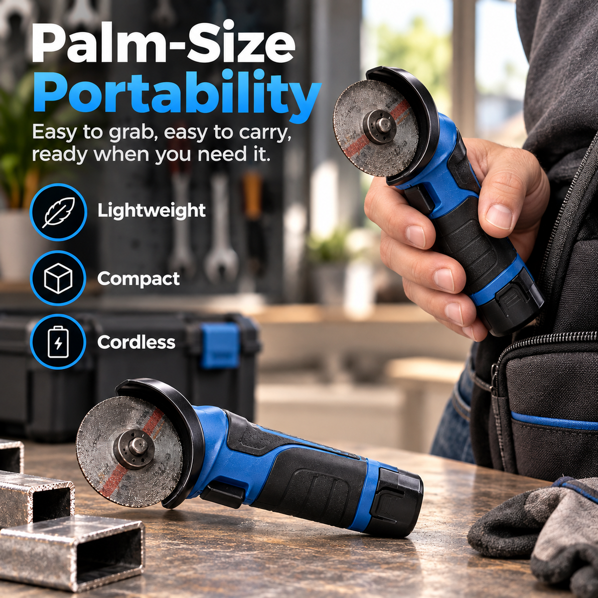 Mini Cordless Metal Cut-Off Tool – Compact Cutter for DIY Repairs