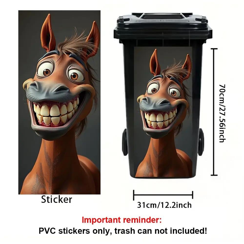 ✨Boring Trash Can? Fixed In Seconds! Creative Trash Can Sticker with Colourful Cartoon