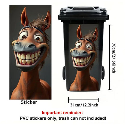 ✨Boring Trash Can? Fixed In Seconds! Creative Trash Can Sticker with Colourful Cartoon