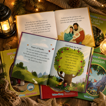 🎁Bible Stories and Songs: Portable Electronic Player with 11 Books
