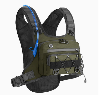 💧 Men’s 2L Tactical Hydration Running Vest – Lightweight Adjustable Chest Pack