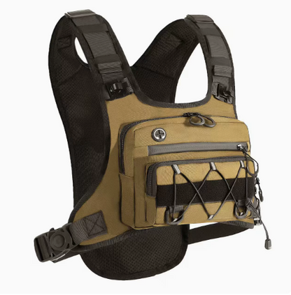 💧 Men’s 2L Tactical Hydration Running Vest – Lightweight Adjustable Chest Pack