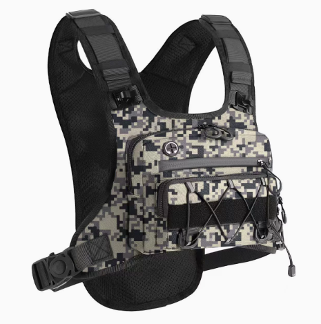 💧 Men’s 2L Tactical Hydration Running Vest – Lightweight Adjustable Chest Pack