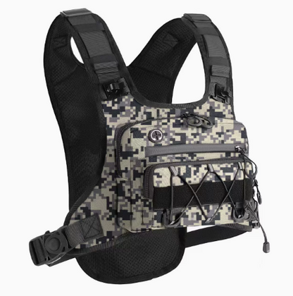 💧 Men’s 2L Tactical Hydration Running Vest – Lightweight Adjustable Chest Pack