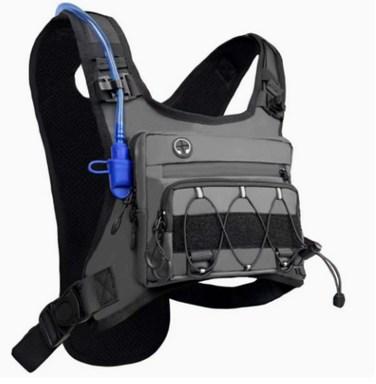 💧 Men’s 2L Tactical Hydration Running Vest – Lightweight Adjustable Chest Pack