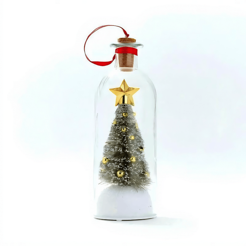 🎁Personalized Voice Recording Christmas Tree Glass Bottle Ornament