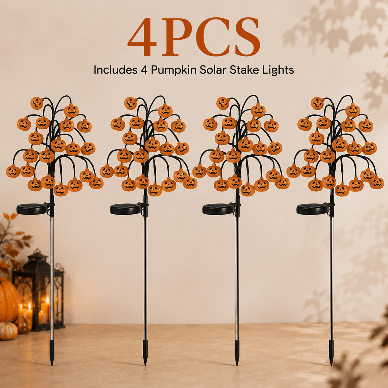 🎃 Pumpkin Solar Stake Lights – Halloween Outdoor Yard Decor🔥