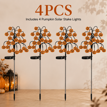 🎃 Pumpkin Solar Stake Lights – Halloween Outdoor Yard Decor🔥