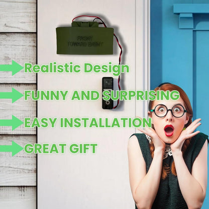💥Funny 3D Doorbell Joke Cover – No Soliciting Front Door Decoration