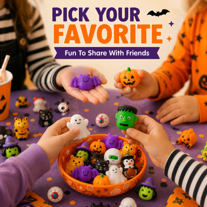 🎃100PCS Halloween Mochi Squishy Toys | Cute Sensory Toys, Halloween Party Favors & Goodie Bag Fillers