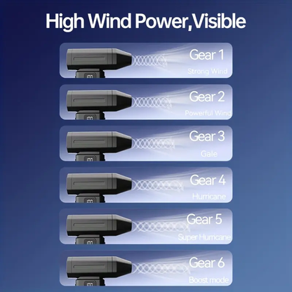 ✨️✨️100,000 RPM Portable Turbo Fan – 6 Speeds with LED Light