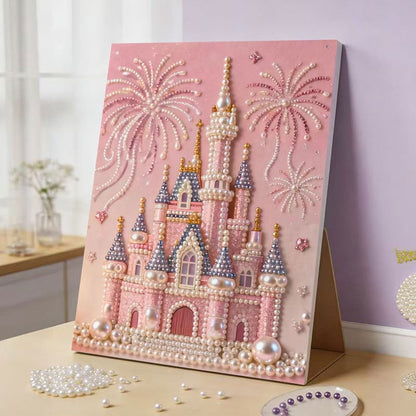 ⚡️Buy 2 Free Shipping🏰✨DIY Castle Pearl Painting Kit – Create Sparkling Wall Art at Home