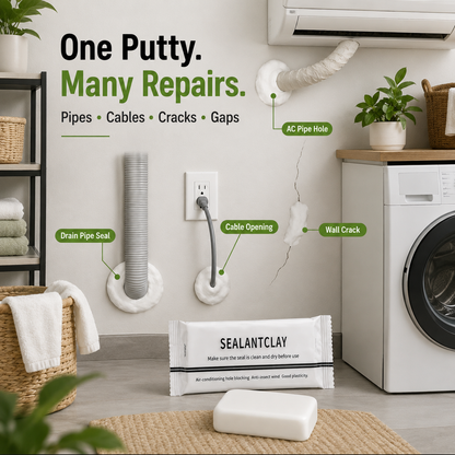Wall Hole Repair Sealant Putty for AC Pipe Gaps, Wall Cracks & Plumbing Repairs