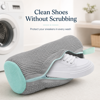 👟 No-Scrub Shoe Washing Bag – Clean & Protect Your Sneakers In The Washing Machine🔥