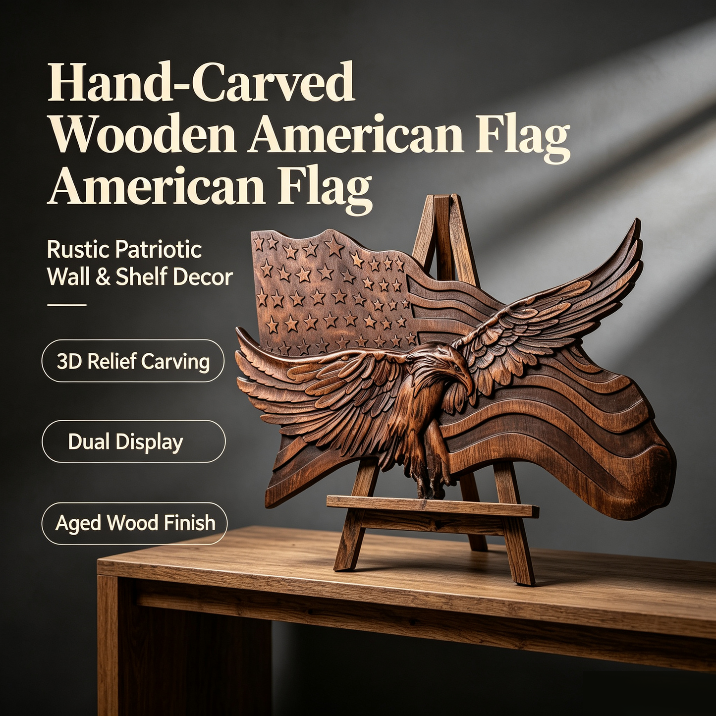 "Wings of Freedom" - Handcrafted Wooden Art