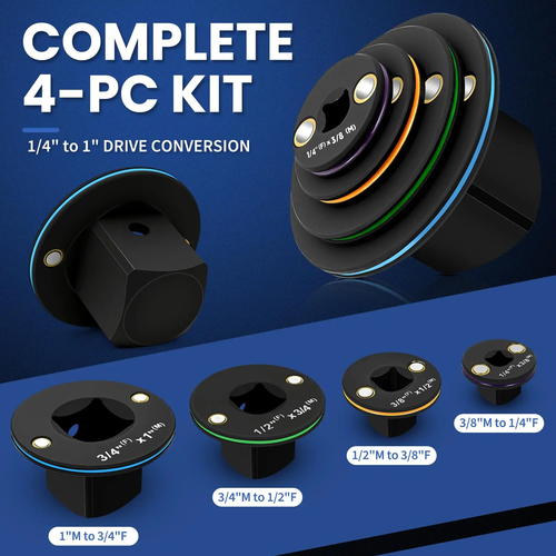 🔥 Heavy-Duty Low Profile Impact Socket Adapter Set | New 2026 Version.