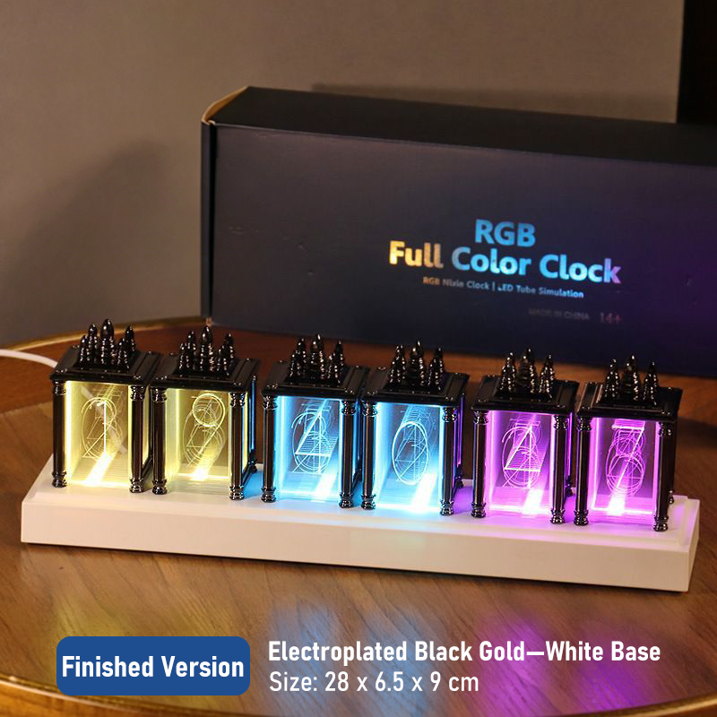 RGB Infinity Glow Tube Clock-A Retro-Futuristic Desk Clock That Brings Your Setup to Life.