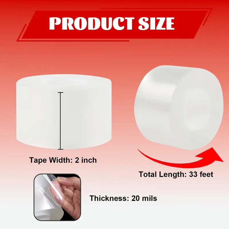 ❄️💨Clear Window Sealing Tape – Waterproof, Draftproof & Easy to Remove