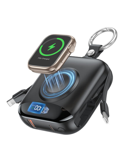 🔥 LAST DAY 50% OFF-🔋 10,000mAh 3-in-1 Magnetic Power Bank with Built-In Cables