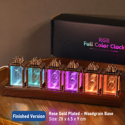RGB Infinity Glow Tube Clock-A Retro-Futuristic Desk Clock That Brings Your Setup to Life.